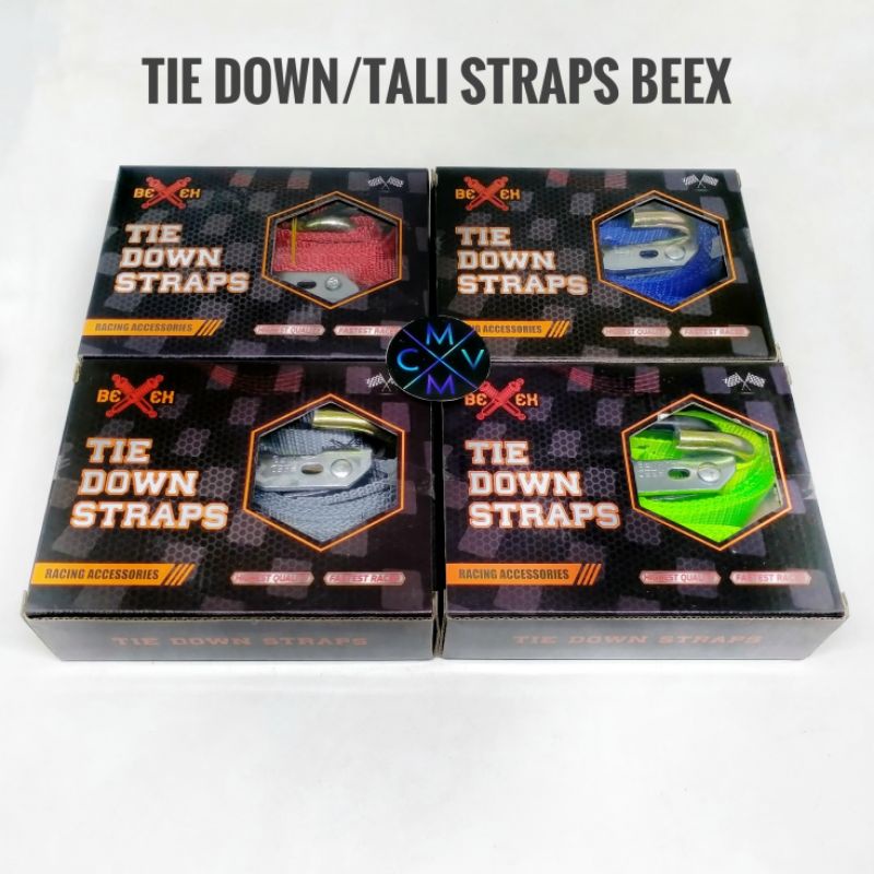 TALI TIE DOWN STRAP PENGIKAT MOTOR TRAIL / BARANG / ratchet tie down BEEX ORIGINAL