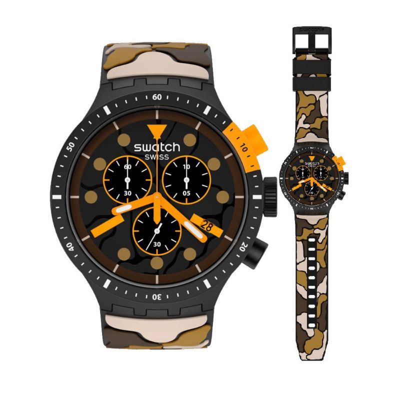 JAM TANGAN PRIA SWATCH BIGBOLD SB02B410 ESCAPEDESERT CHRONO ORIGINAL PROMO JAM PRIA TERBARU