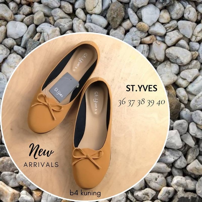 Sepatu ST YVES Wanita Flat Shoes B4 Kuning Bagus