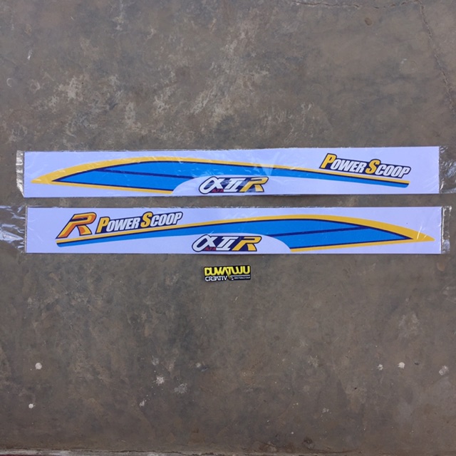 Striping yamaha alfa 91 biru kuning