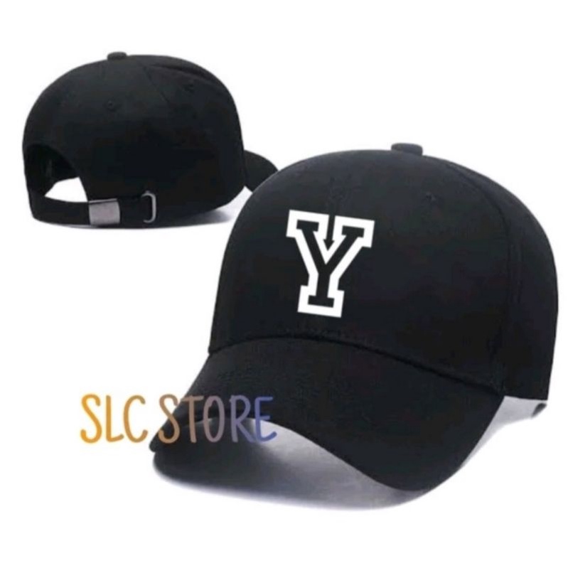 TOPI BASEBALL PREMIUM SNAPBACK TRUCKER HAT INISIAL HURUF Y CUSTOM LOGO SATUAN LUSINAN GROSIR