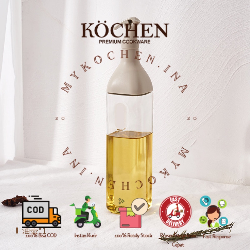 Botol Kaca Minyak Goreng 500ml Bottle Multifungsi Seasoning Glass Jar Serbaguna By Mykochen.ina