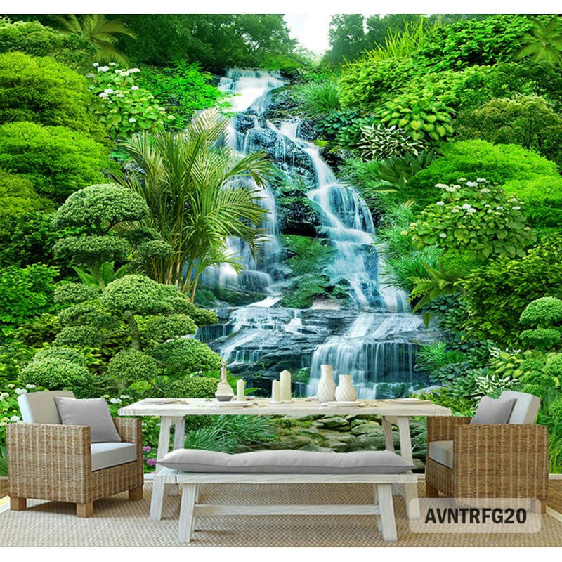 WALLPAPER 3D WALLPAPER CUSTOM WALLPAPER DINDING AIR TERJUN