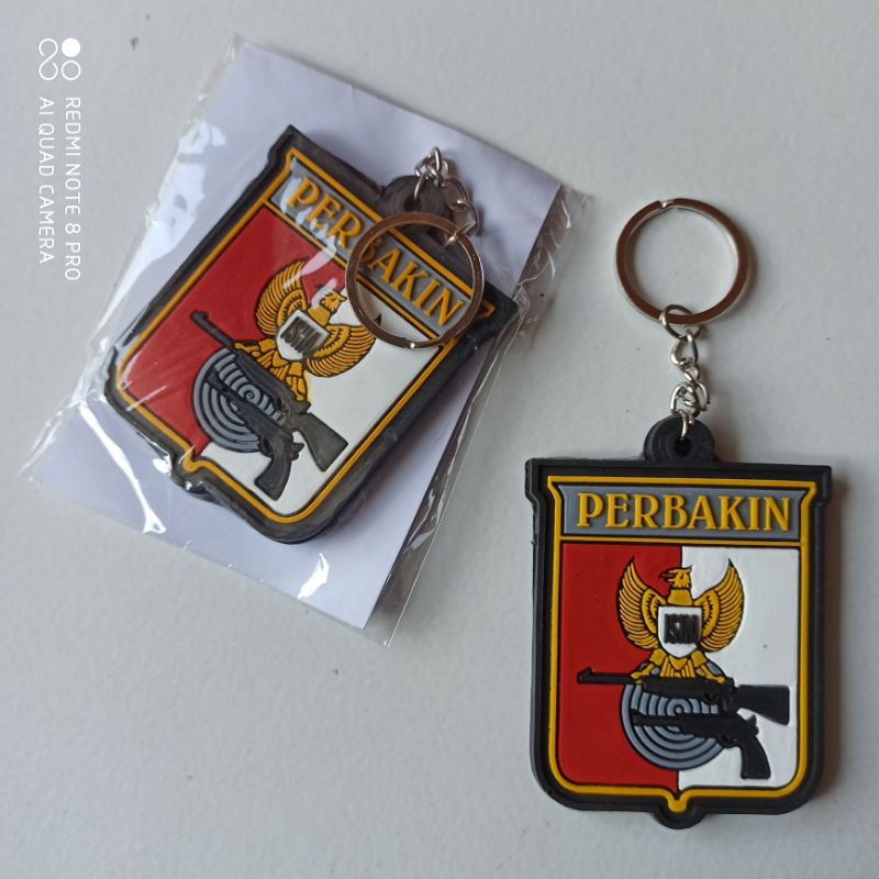 gantungan kunci logo perbakin - gantungan kunci patch rubber logo perbakin - gaci logo perbakin