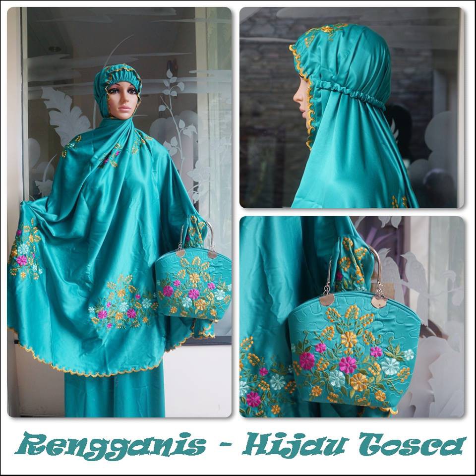 Mukena mukenah Dewasa shalat Sholat adem mewah polos dan motif Satin Velvet Rengganis