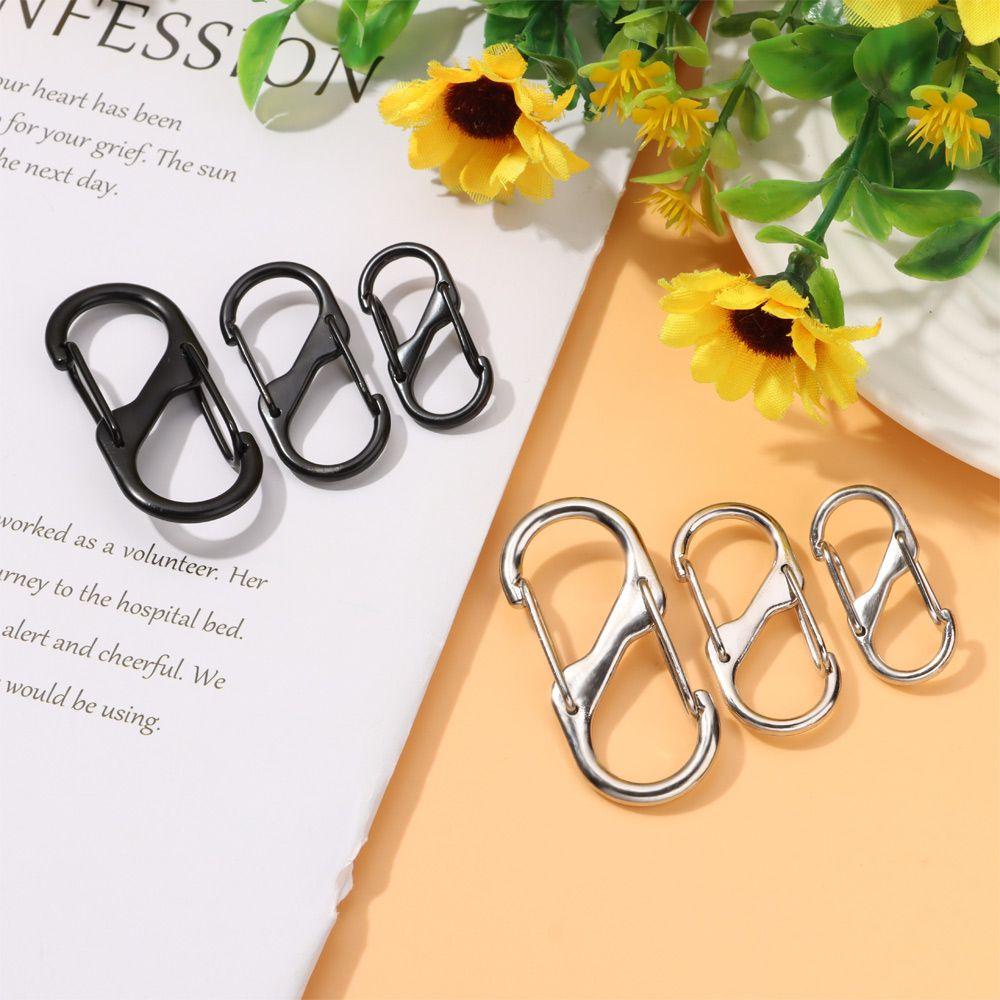 Suyo 10pcs Carabiner Zinc Alloy Tahan Lama S Type Outdoor Camping Ransel Gesper