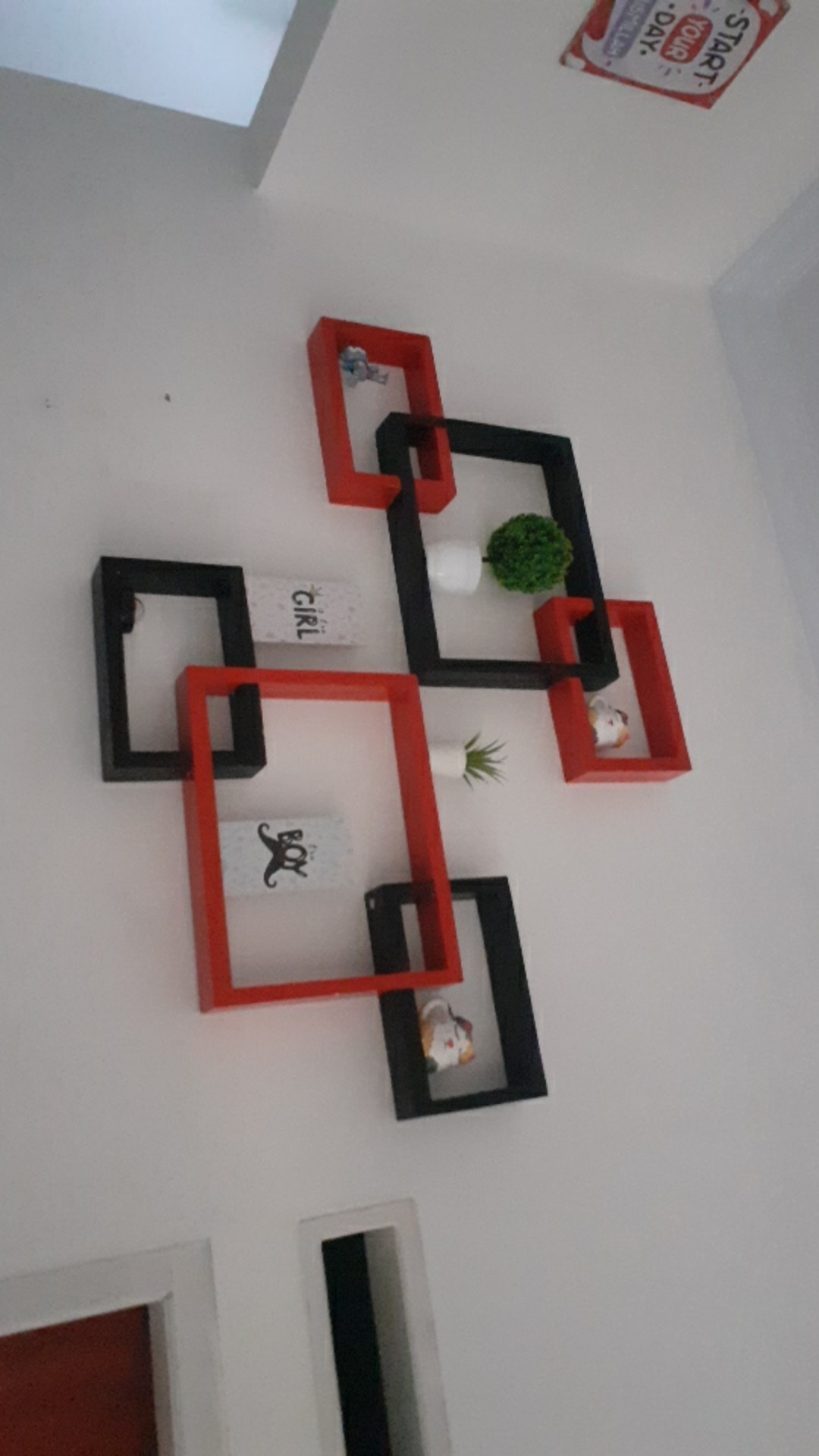Rak Dinding Minimalis Murah Fullset 1 Paket Isi 6 Pcs Model Sambung 3
