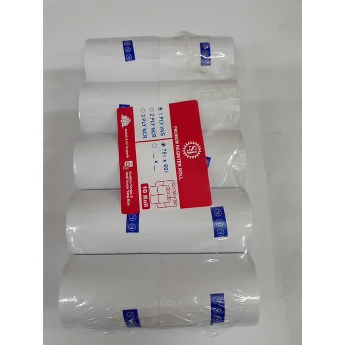 

KERTAS TELLSTROKE TELSTRUK REGISTER ROLL SJ NCR 75x60mm (10roll)