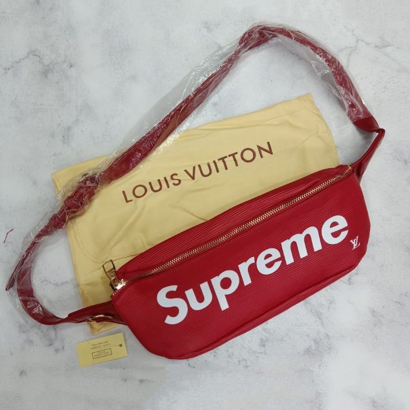 LOUIS VUITTON X SUPREME Epi Bumbag Red 298530