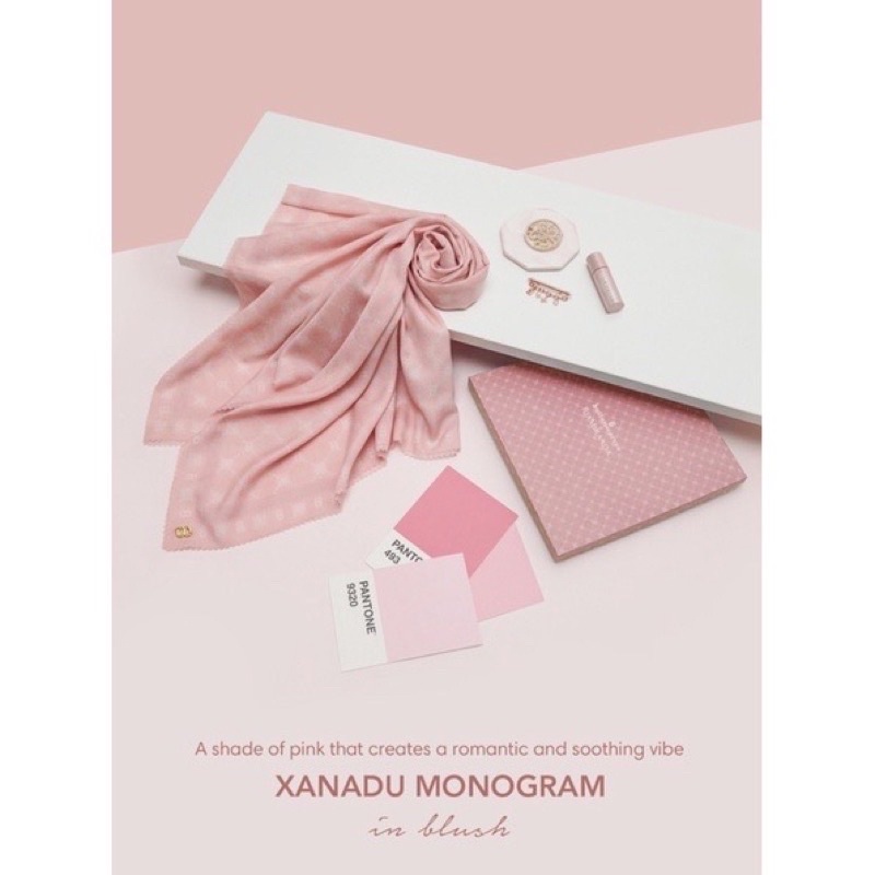Xanadu Monogram Voal Square-BLUSH