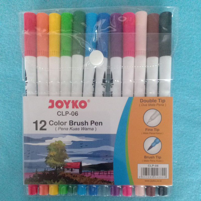 BRUSH PEN JOYKO CLP-06 ( Pena Kuas 12 Warna )