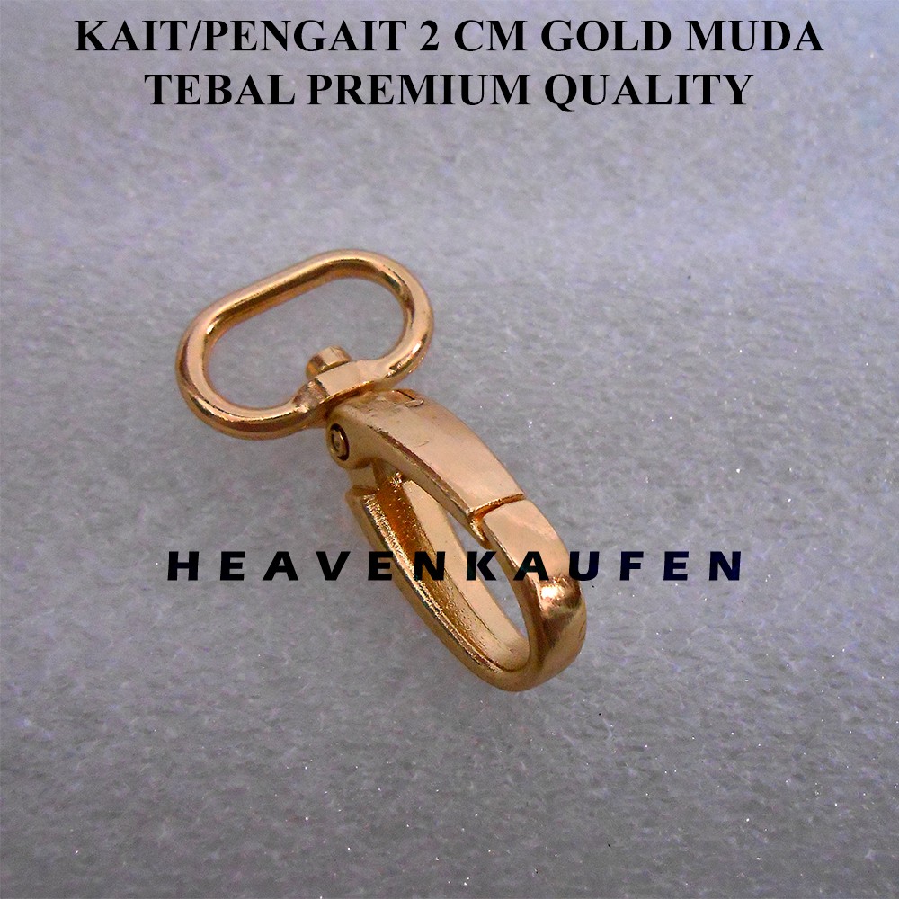 Pengait Kait Gold Muda / Emas Muda 2 cm Tebal Bagus Kualitas Premium