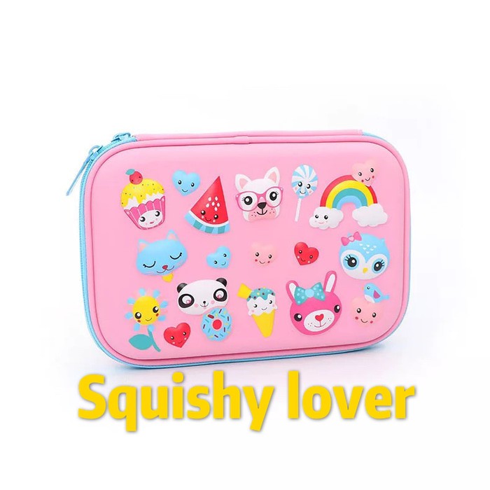 

Tempat pensil dan alat tulis smiggle Eva hardcase ice 3D waterproof