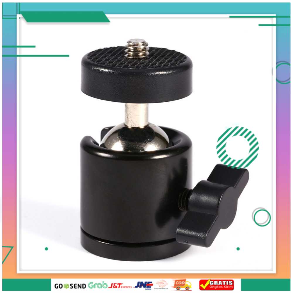 (BISA COD) FTIHSHPSTUDIO Mini Ball Head Tripod Kamera DSLR 360 Swivel 1/4 - QM3624