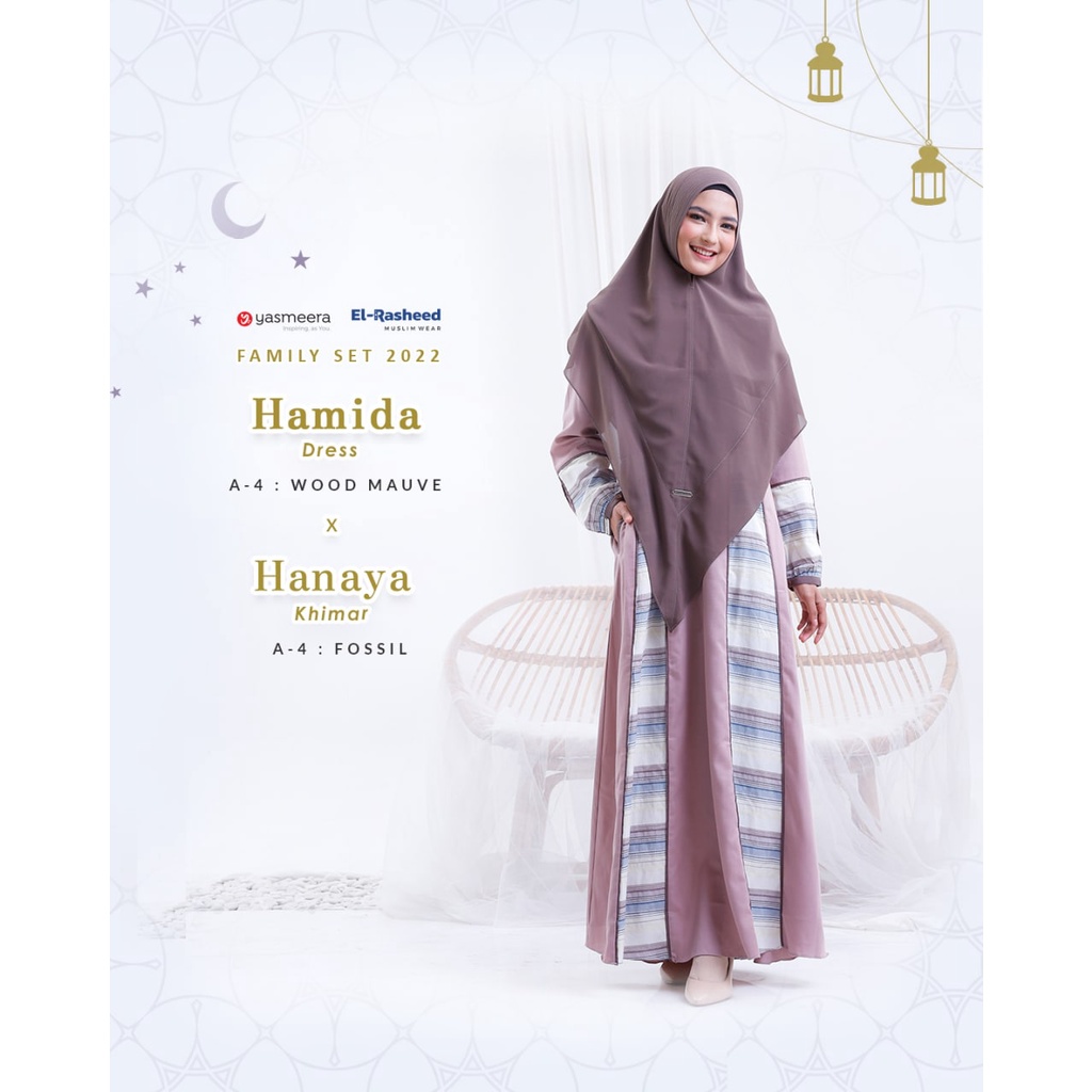 Hamida Dres / Gamis Cantik / Gamis katun / Gamis By Yasmeera
