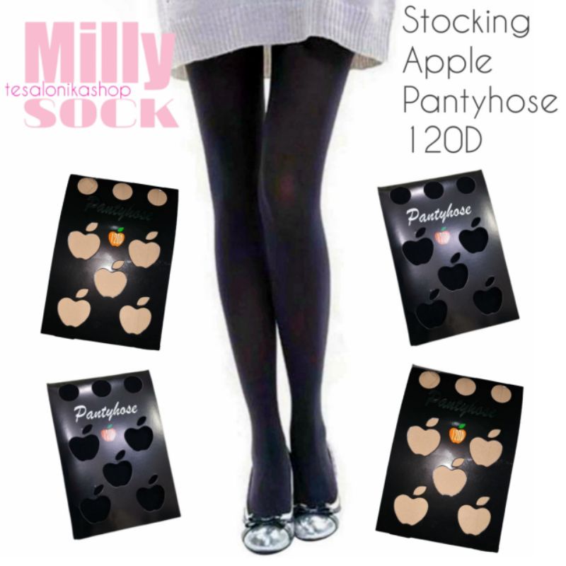 Stocking Celana Apple Wanita 120D (ORIGINAL) Stocking Tebal/Stocking import