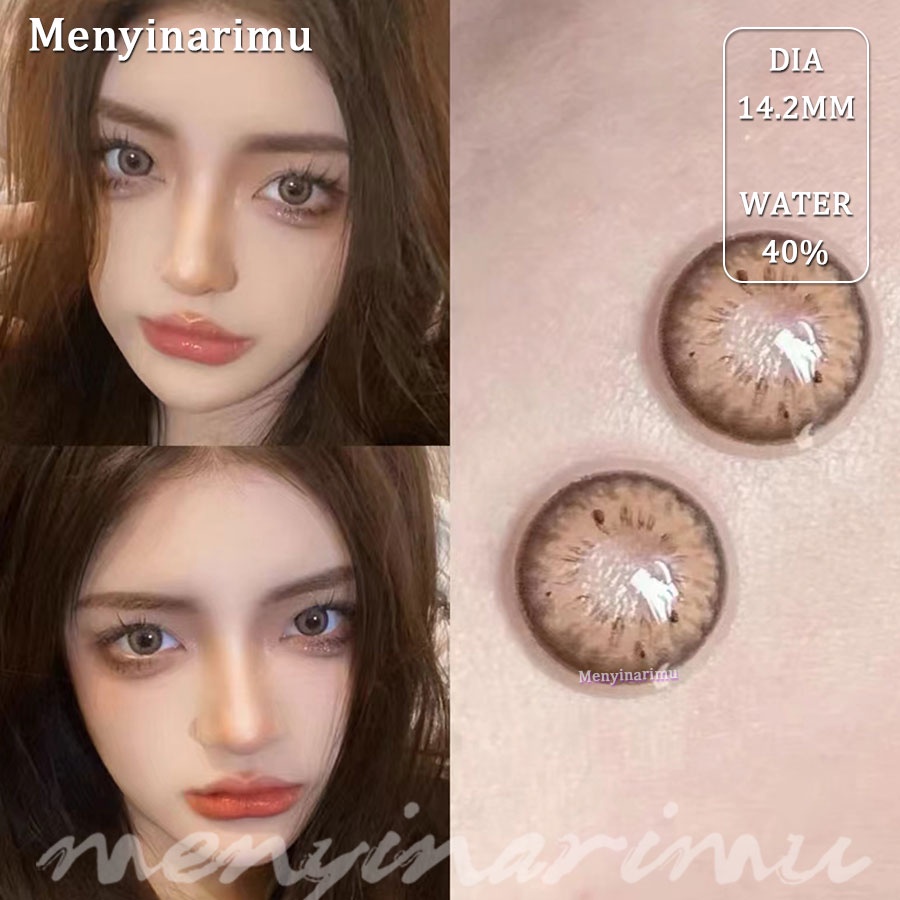 (COD)Menyinarimu Softlens Minus(-1~-6) BLACKSPOT Softlens Lensa Mata Penuh Gaya Dan Cantik Softlens Brown Warna Lensa Kontak Soflen 2022 New Dubai Import Premium Big Eye Gray Exoticon Softlen