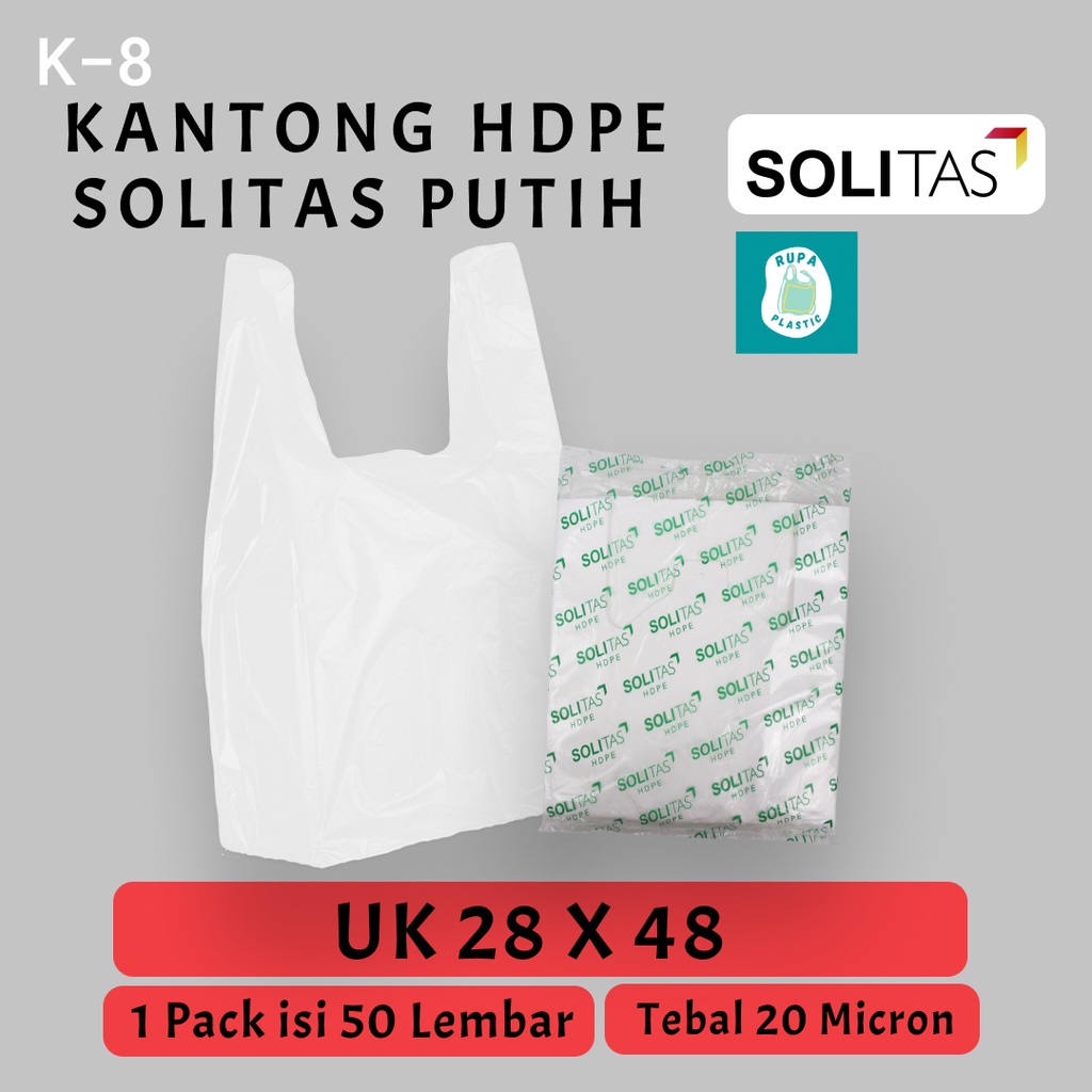 Kantong Plastik Kresek Putih Tebal UK 28x48 HDPE