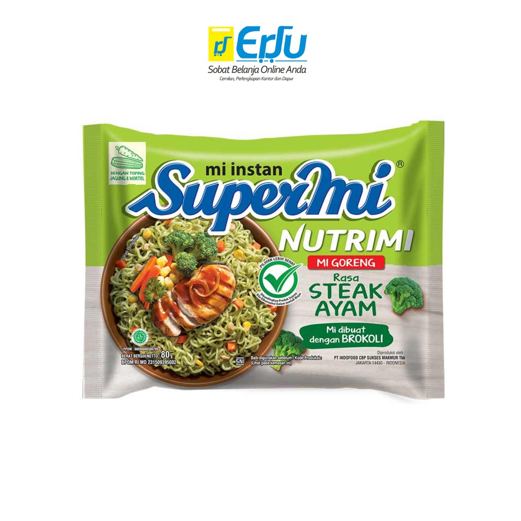 

Paket 5 Mi Instan Supermi NUTRIMI Rasa Steak Ayam