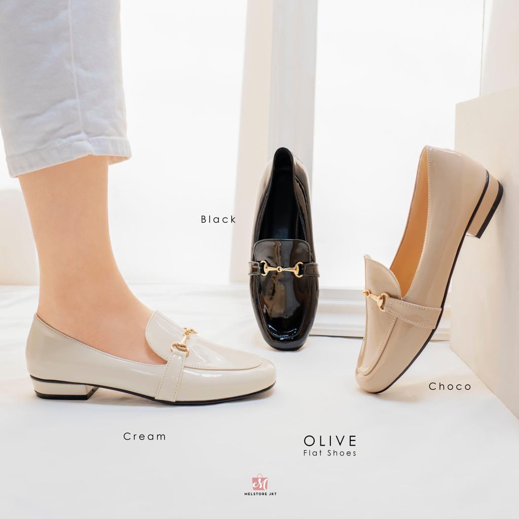 OLIVE FLAT SHOES DAMELIA
