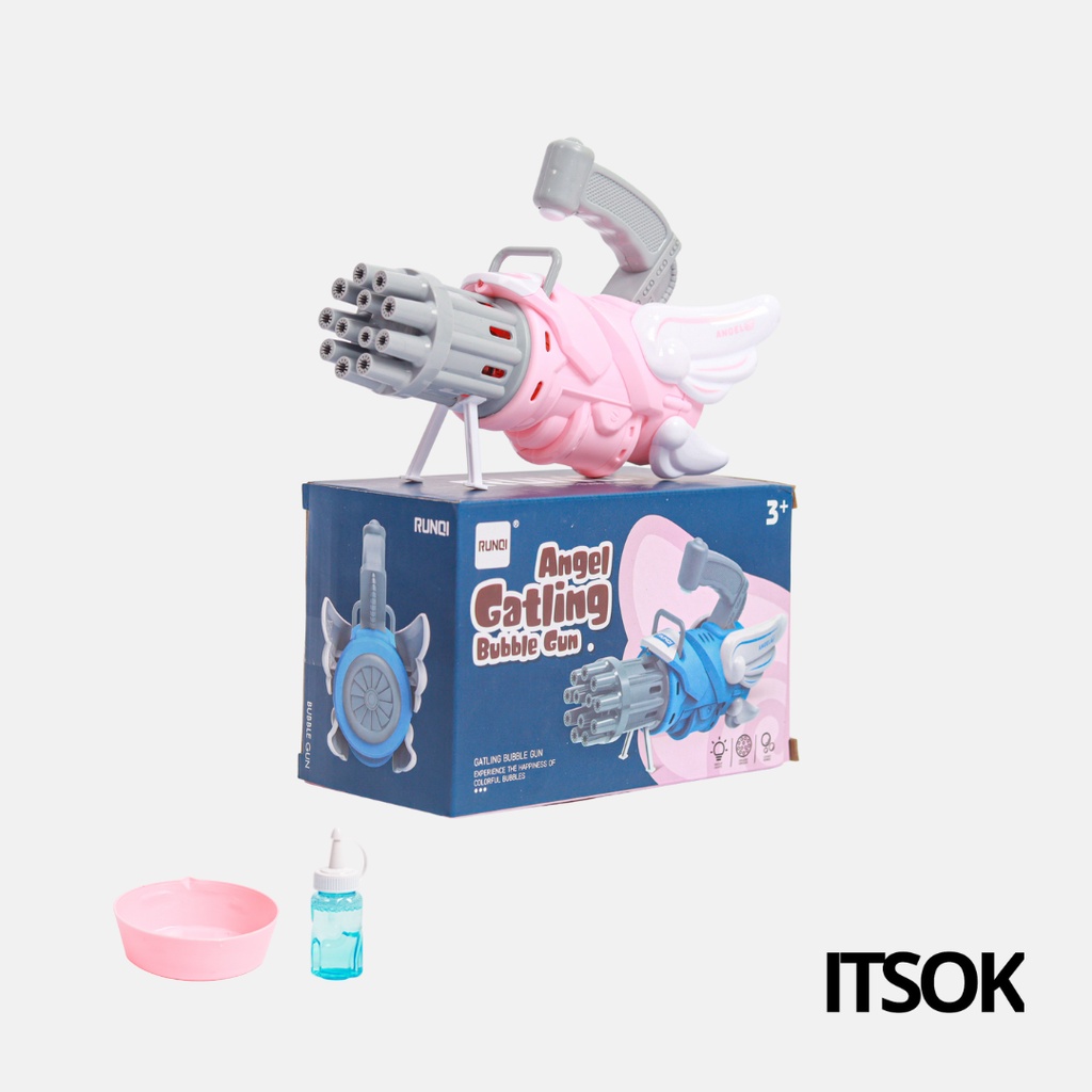 ITSOK MAINAN BUBBLE GUN ANAK SENJATA CAMERA BUBBLE ELEKTRIK PISTOL GUN CAIRAN SABUN BALON