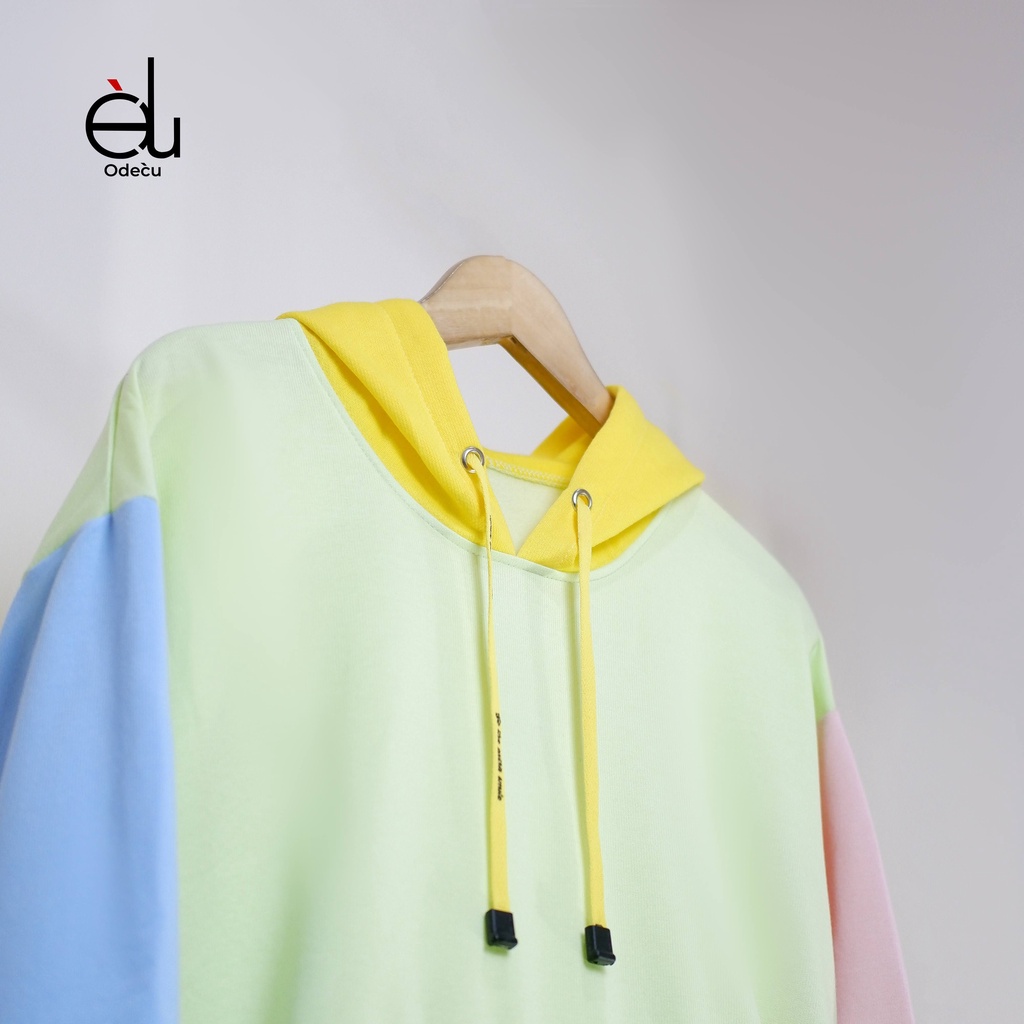 ODECU HOODIE MIX GREEN SWEATER OVERSIZE WANITA PRIA