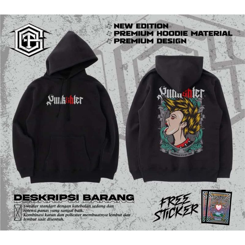 HOODIE PUNKSHTER-HOODIE PSHT TERATE KEKINIAN-HOODIE PUNKSHTER KEREN DAN MURAH-HOODIE TERATE TERBARU-