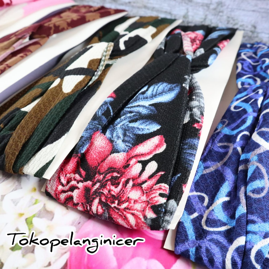 Bando Bandana Kain Motif Ala Korea Tokopelanginicer