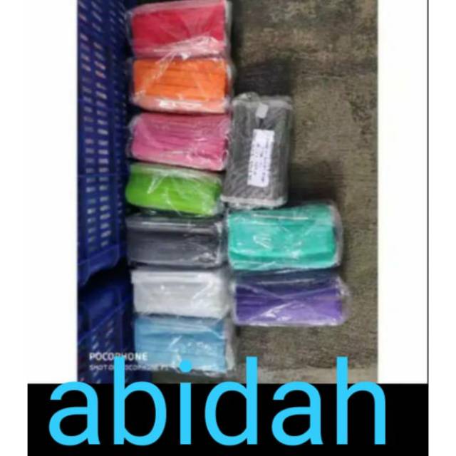 Masker polos cantol kuping 3ply isi 50 pcs