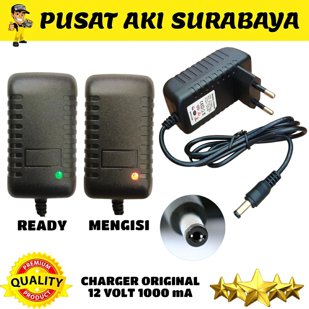 ADAPTOR CHARGER 12 VOLT PLIKO MOBIL AKI MAINAN ANAK CAS MOTOR ANAK RIDE ON TOYS CAR 12V FLH 1000mA