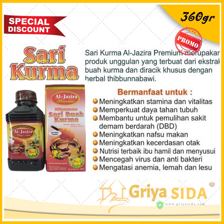 Sari kurma al jazira 360gr premium sarikurma aljazira ORIGINAL PROMO