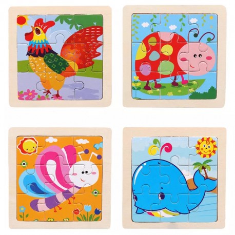 Mini ANIMAL PUZZLE Kayu Mainan Anak Wooden Toys Mainan Edukasi Jigsaw Montessori Puzzel Seri Binatang Hewan Laut Hiu Paus Singa Safari