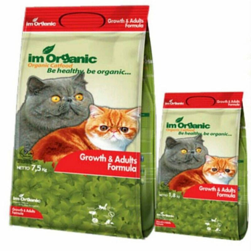 Im Organic Cat Food Growth and Adults Formula 1,8kg - Makanan Kucing