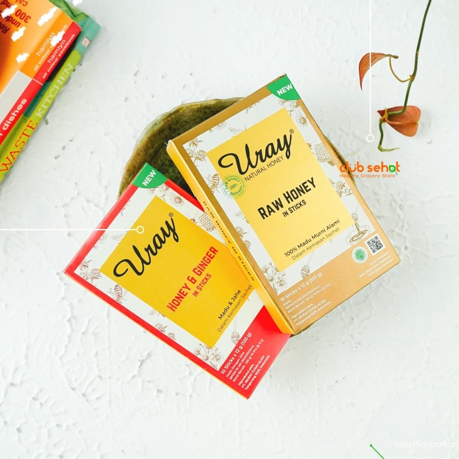 

URAY - HONEY & GINGER STICKS SACHET 12GR X 10PCS ( 120GR )