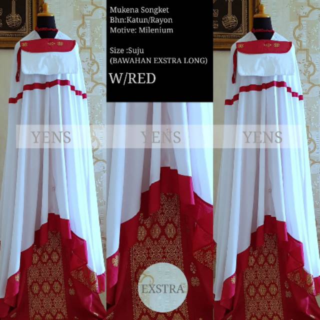 Mukena Songket Prada Exlusive Extra Large milenium