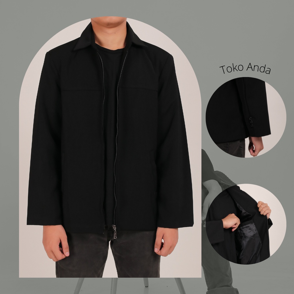 JAKET JAS PRIA/SEMI JAS FORMAL TIWST/BLAZER SEMI JAS HITAM BOSS/M-2XL