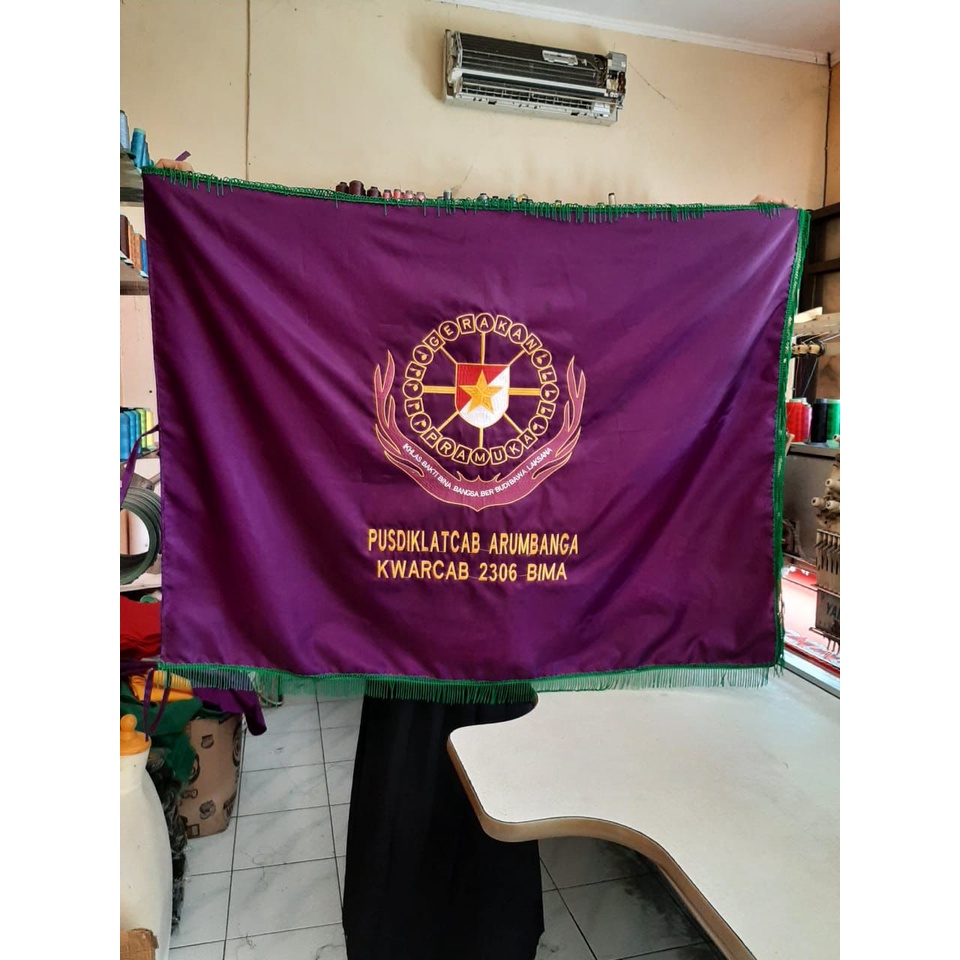 Bendera Bordir Logo &amp; Tulisan