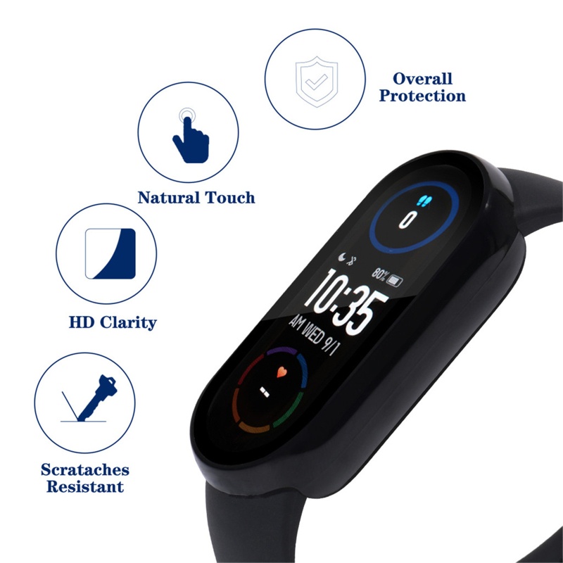 Btsg for Protection for Case for Mi Band7 for Smart Watch Plating Cover Full Scre