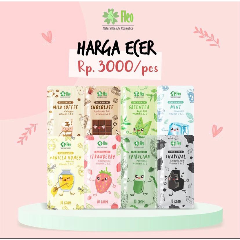 Emicale - FLEO Masker ORGANIK 10gr FACE MASK Wajah Vitamin C & E 10 gr gram BPOM