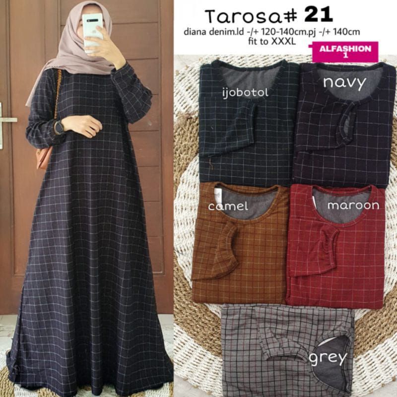 TERBARU GAMIS DENIM JUMBO MAXY LD 120-140 XXXL BATARI TAROSA