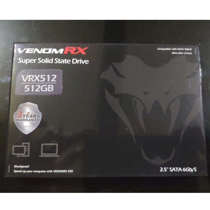 Venom RX SSD Sata III 2.5" 512 GB