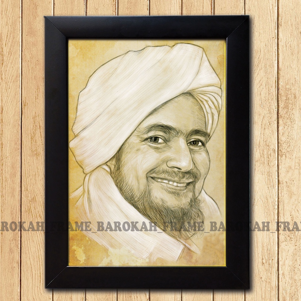 Pigura + Foto Habaib Habib dan Ulama , CUSTOM / REQUEST Sendiri Ukuran 32x48cm