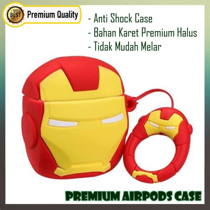 Silicone Airpods Case Superhero Iron Man Silikon Airpods Gen 1 Dan 2