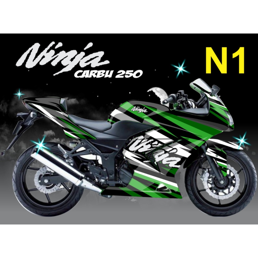STIKER DECAL NINJA 250R KARBU FULL BODY/STIKER NINJA DECAL 250R