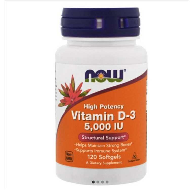 

vit D3 5000 IU isi 120 softgel ORI di Jamin 100%