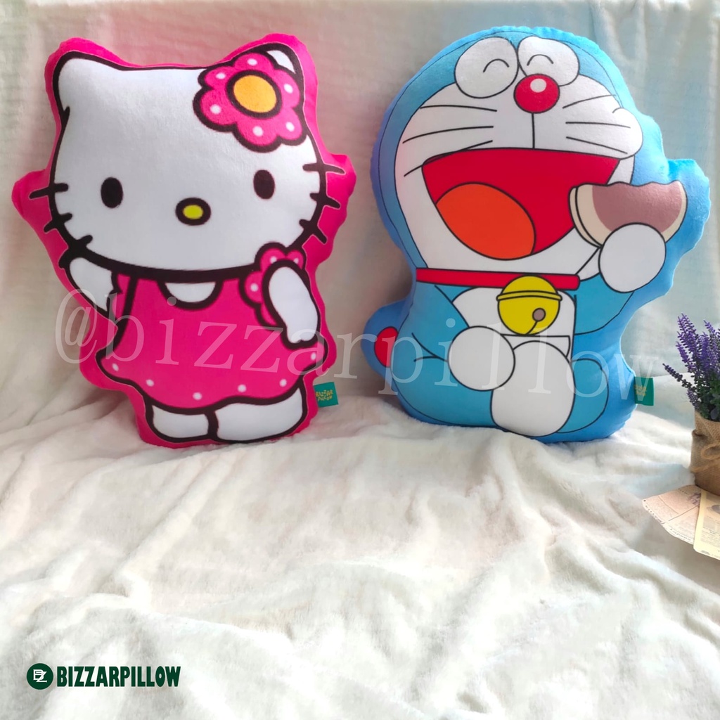 Bizzarpillow Bantal Karakter Kartun Keropi / Doraemon / Hellokity Size L BZ102