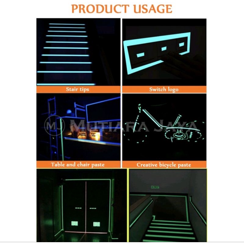 Lakban Glow In The Dark Isolasi Bisa Nyala Selotip Glow In The Dark 2m - Solasi Nyala Di Gelap