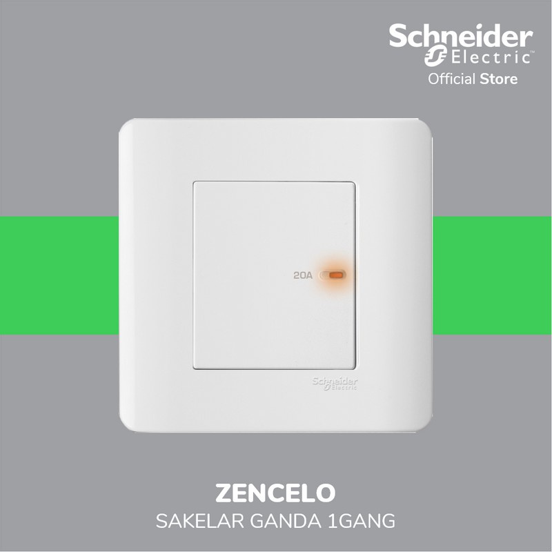 Schneider Electric ZENcelo 20A 1 Gang Saklar Ganda - E8431D20_WE