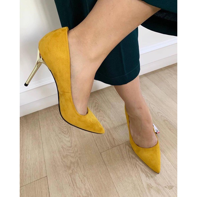 Sepatu Wanita ZR-151 Metallic Leather High Heeled Pumps