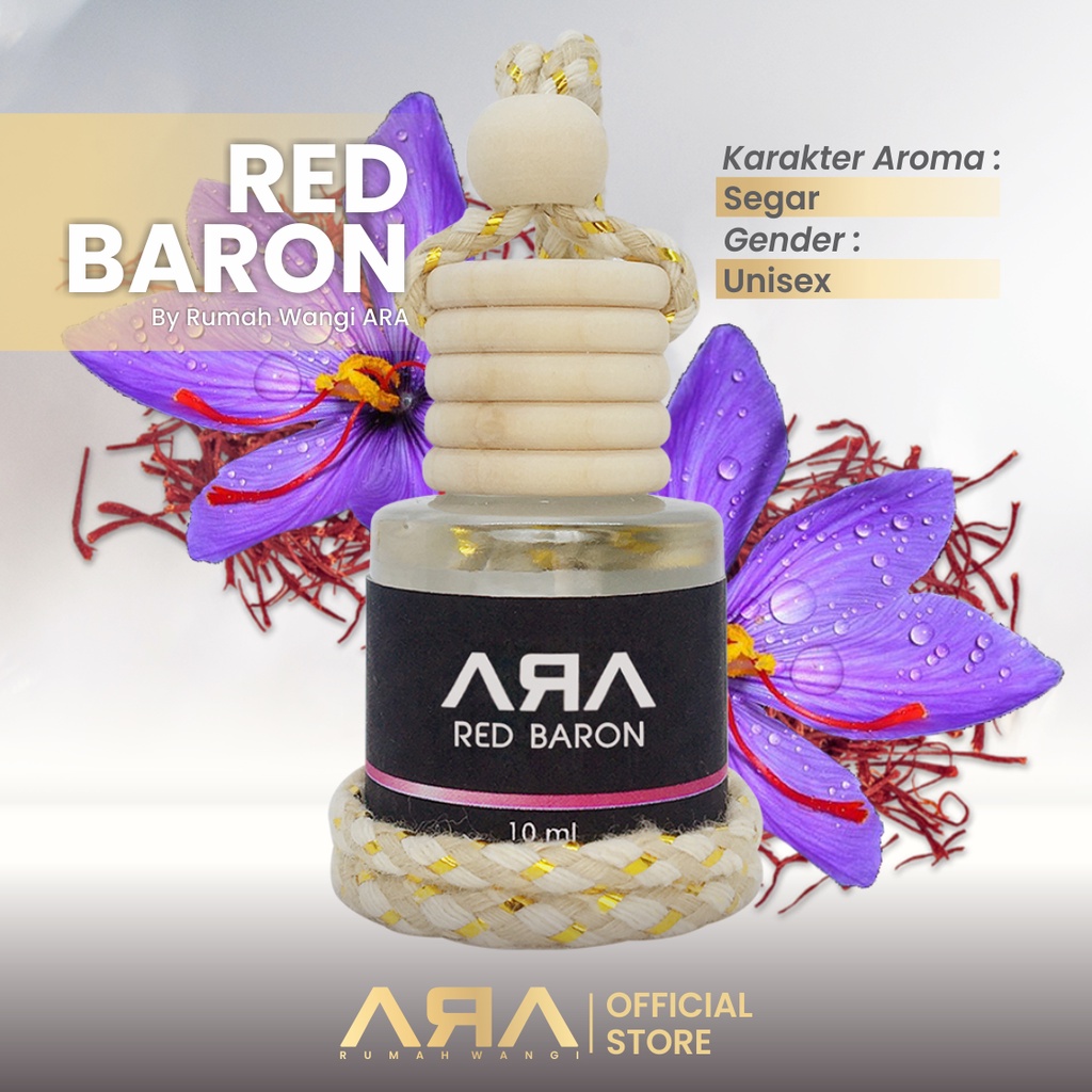 New Rumah Wangi ARA - RED BARON Parfum Pewangi Mobil Pengharum Ruangan Original